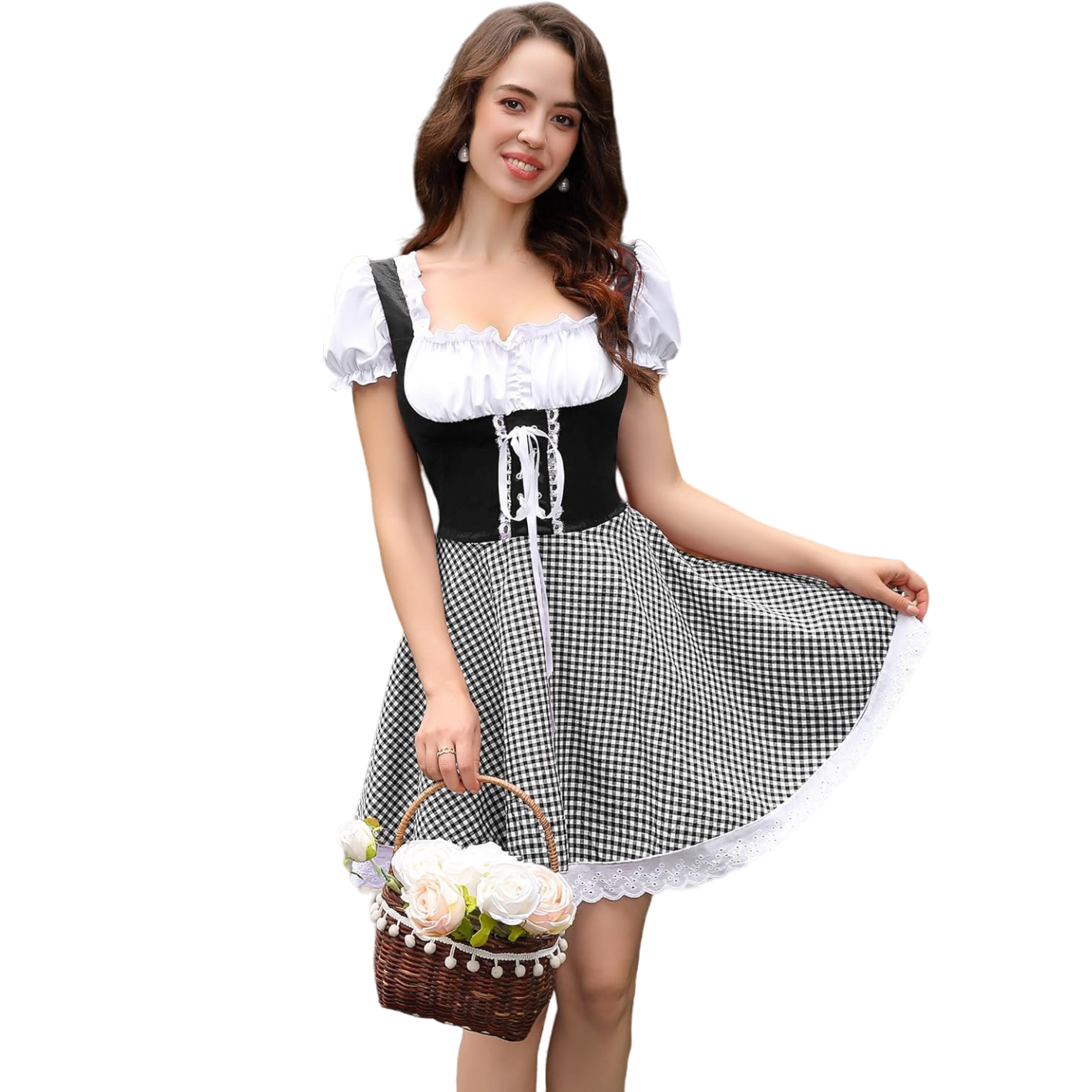 Женский немецкий костюм Dirndl Oktoberfest для традиционного баварского Хэллоуина